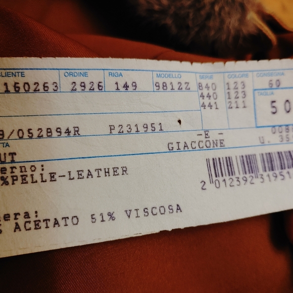 Italian madw SCOUT dur bomber leather jacket men size 50 (l to xl) - Picture 4 of 6